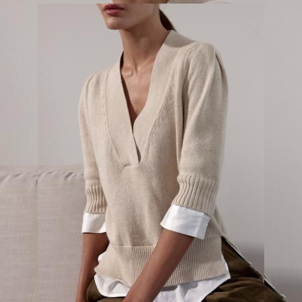 Brochu Walker Bisque Lucie Layered V Looker Medium